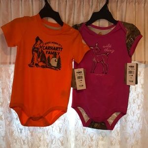 Two carhartt onesies NWT
